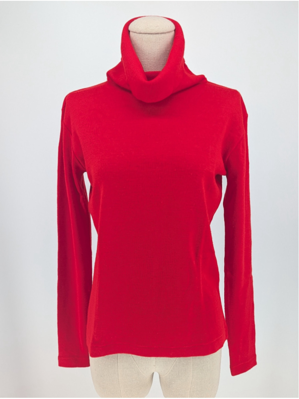 Vintage Frederick & Nelson Seattle Vibrant Red Wool Blend Turtleneck Sweater M